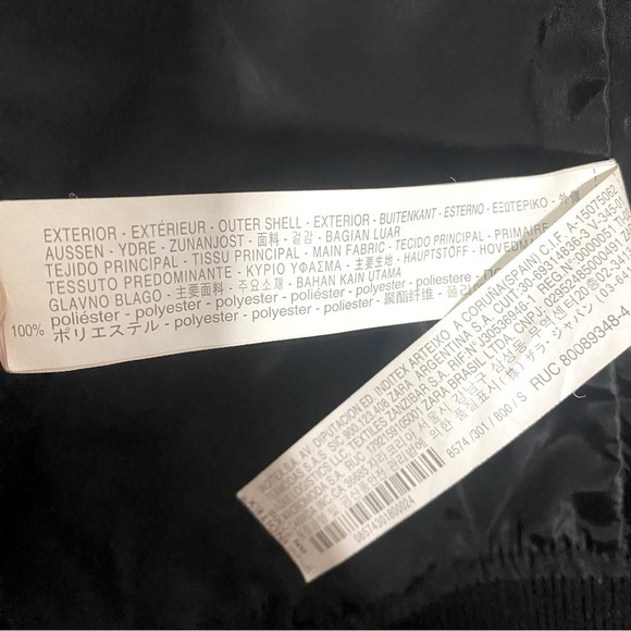 Zara Black Diamond Quilted Bomber Jacket with Pockets Full Zip Unique Y2K EUC - Picture 11 of 13